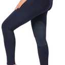 beroy Kids Horse Riding Knee-Patches Pants Girls Equestrian Front-Zip Breeches Legging with Pockets (Blue, S)
