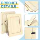 VOKOY 25 Pack Wooden Picture Frames for Crafts, 4" x 6" Photos DIY Wood Frames for Crafting,Unfinished Standing Photo Frames,DIY Frame Crafts Wood Decorate for Mother's Day Birthday Party Gifts