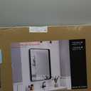 Movo 24 Inch x 30 Inch Black Metal Framed Bathroom Mirror Medicine Cabinet Rectangle Tilting Beveled Vanity Mirrors Recess or Surface Mount Installation