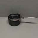 Amazon Basics Mini Sauce Pan With Lid, 1.9 Quarts, Hard-Anodized Non-Stick Aluminum, Gray