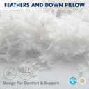 MIULEE 14x36 Inch Down Feather Pillow Insert,Fluffy and Comfy Throw Pillow with Cotton Fabric for Bed Couch and Sofa