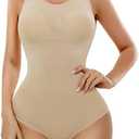 AMRIY Shapewear Bodysuit for Women Tummy Control Body Shaper Waist Trainer Butt Lifter Bodysuit, M