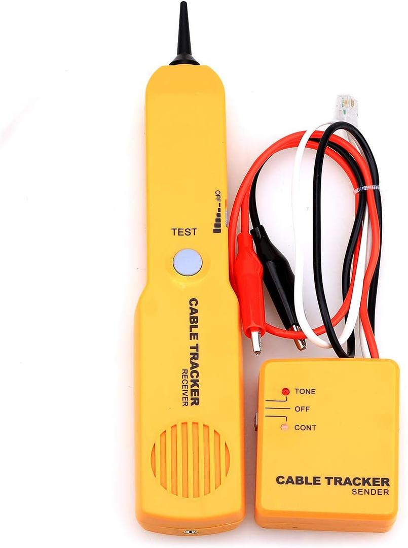 Wire Tracker,Cable Finder Tone Generator Probe Tracer,Anti-Interference Multi-Function Finder with RJ11-plug Audio Sender and Probe kit, Network Cable Continuity Tester