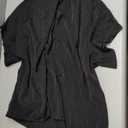 Womens Blouses Dressy Casual Mock Neck Batwing Sleeve Tops Loose Fit Tie Back Summer Tunic Tops (Large, Black)