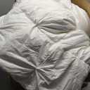 Royal Luxe Goose Feather Down Fiber Comforter - Queen Size Duvet Insert, 100% Cotton Cover All Season Comforter Ultra Soft Luxurious Hotel Bedding, 88”x88”