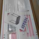 Pamray 32 Inch Small Computer Desk with 2 Drawers for Bedroom Study Writing Home Office Table for Small Spaces Pink