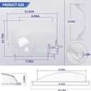 Clear Plexiglass 4812-01 RV Screen Door Bubble Style Slider & 4810-00 Stopper & 4814-00 Holder Complete Replacement Kit, Compatible with Dexter Right Hand Screen Door Bubble Style, Clear