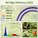 Floor Grow Lights for Indoor Plants, 10in Head Full Spectrum LED Plant Light with Stand, 10 Dimmable Levels & 3 Lighting Modes, Auto On Off Timer 3/9/12H, 36.6-66.6" Adjustable Height, Black