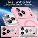Thomo Magnetic for iPhone 17 Pro Max Case, [Compatible with Magsafe] [Full Camera Protection] Translucent Matte Military Grade Shockproof with Anti-Fingerprint Phone Cover 2025, Pink