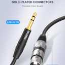 Tisino Female XLR to 1/4'' TRS Microphone Cable, 6.35mm Stereo Jack to 3-pin XLR Female Balanced Interconnect Micphone Cable - 6.6FT