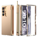 GOUHGKH for Galaxy Z Fold6 Case,with Buit-in Screen Protector, Rugged Hinge Protection, Camera len Cover, Full Body Protective Phone Case for Samsung Z Fold 6, Pink Gold