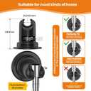 Strong Suction Cup Shower Head Holder - No Drill Handheld Shower Bracket for Seniors, Kids & Pets, Tool-Free Adjustable Height Bathing Aid for Tile/Glass, Rustproof ABS Construction