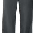 EVALESS Women's Elastic High Waist Straight Leg Pants Business Casual Work Pants Fall Button Down Office Outfits Trousers (Gray, M)