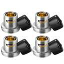 Upgrade 4 Pcs 2.717" Inch Bearing Protectors Stainless Steel+Copper with Protective Bras Trailer Bearing Dust Cap for Trailer Boat Fits Most 8 Bolt/Lug Hubs Grease Caps