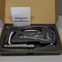 Brushed Nickel Bathroom Faucet Yundoom Waterfall Single Hole Single Handle Bathroom Sink Faucet with Pop Up Drain