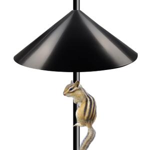 Garbuildman Squirrel Baffle for Bird Feeder Pole, Outside Pole Mount Bird House Guard for Outdoor Shepherds Hook, 19 Inch Diameter, 1 Pack