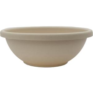 The HC Companies Shallow Planter with Drainage - Contemporary Garden Bowl Planter for Flowers, Herbs & More - Round Succulent Planter Pot for Indoors and Outdoors (20" Cottage Stone, Pack of 1)