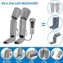 Leg Massager for Circulation - Foot and Calf Massager, Air Compression Leg Wraps Massage Boots Machine for Home Use Leg Massage - scd Machine for Calf, Thigh and Foot Massager, FSA or HSA Eligible