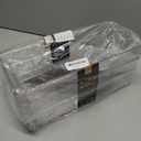 BINO | Plastic Storage Bins, Medium - Shallow | THE HANDLER COLLECTION | Multipurpose Organizer Bins | Kitchen Pantry Organizers and Storage | Clear Containers for Organizing Home | Freezer Organizer (2 PK SHALLOW - MEDIUM - 12 x 6 x 4)