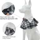 Dog Tuxedo Wedding Suit Shirt with Bow Tie, Formal Outfit Tux Attire for Puppy Small Medium Dogs Cats Costume (Black Scarf, Large)