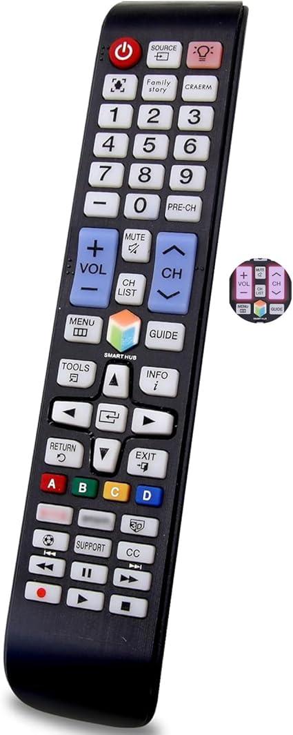 MYHGRC-Replacement Samsung Backlit TV Remote Control for All Samsung LED Smart TVs with Netflix, Prim Video, Smart Hub Button MYHGRC-Replacement Samsung Backlit TV Remote Control for All Samsung LED Smart TVs with Netflix, Prim Video, Smart Hub Button