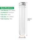 Acrux7 60 Pack Plastic Test Tubes, 45 ML Clear Test Tubes with Screw Caps, Plastic Test Tube Container for Bath Salts, Candy Storage, Scientific Party, Wedding Decorate, Plant Propagation