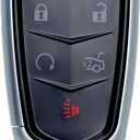 SUPALAND Key Fob Shell Case Replacement Fits for Cadillac ATS ATS-v CTS CT6 XTS XT5 XT4 XT6 SRX 2014 2015 2016 2017 2018 2019 2020 2021 Keyless Entry Remote Control 5btn Pad Cover