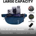 TORCH Small Fanny Pack - Mens Waist Pack, Small Fanny Pack for Women with Compass Survival Carrying All phones for Workout, Concert, Sports, Festival - Tajimi (Blue)