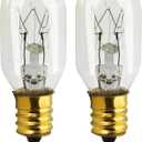 Incandescent Replacement Bulb for Conair RP34B Illuminated Makeup Mirror Illuminated, Warm White Light, 120V, 25W, E12 Candle Holder Base, 2-Pack