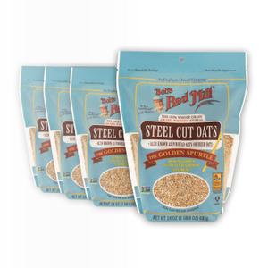Bob's Red Mill Steel Cut Oats, 24oz (Pack of 4) - Non GMO, Whole Grain, Vegan, Kosher, Best By: 11/JAN/2028