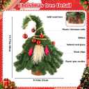 3 Pcs 14.5 Inch Large Christmas Plush Gnome Standing Decorations Swedish Tomte Gnomes Xmas Plush Table Decor 15.7 Christmas Tree for Xmas Home Tables Centerpieces Tiered Tray Decor
