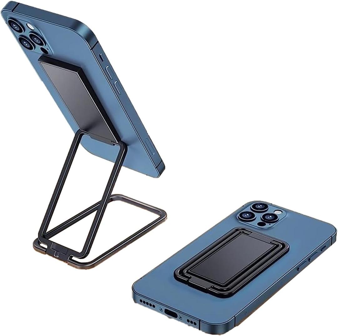 Adhesive Finger Kickstand,Stand for Back of Phone Case,360Adjustable Phone Ring Grip Holder for Hand or Desktop,Works for iPhone 16/15/14/13 Series,Samsung,and More(Black)