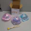 3 Pcs Jellyfish Lamp Colorful Jelly Fish Light Hanging Jellyfish Decorations LED Lantern for Birthday Under Sea Mermaid Wedding Decor(Blue, Purple, Pink)