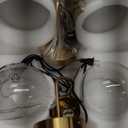 KUZZULL Wall Sconces Set of Two Plug in Wall Sconces Brushed Brass Gold Wall Lamp with Cord Wall Sconce Plug in with Globe Clear Glass Shade Sconces Set of 2 Wall Light Sconce