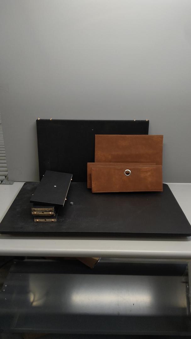 Desk Cabinet with 2 Baskets, Black and Brown, 31" x 19" 