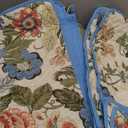 Heymybed Green Floral Quilt Set King Size, 3 Pieces Boho Floral Bedspread Coverlet Set with 2 Pillow Shams, Soft Microfiber Reversible Quilt Bedding Set for All Season 106"×92"