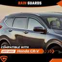 Rain Guards Compatible with Honda CR-V 2017 2018 2019 2020 2021 2022, Tape-on Durable Side Window Sun Wind Deflectors, 2017-2022 CRV Rain Guard Black 6 PCS