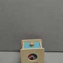 Adena Montessori Infant Toddlers Coin Box Montessori Toys for 6-12 Months Babies 1 Year 2 Year Old (2 in 1,Coin&Ball, Blue Door)