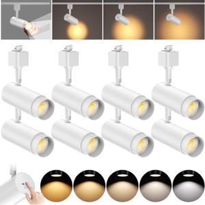 Zoomable LED Track Lighting Heads H Type Track Light Heads Dimmable 10W 5-color White Track Lights Bright Track Lighting Fixtures 2700K 3000K 4000K 5000K 6000K Adjustable 15-60 CRI90+ 8 Pack