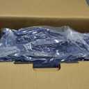 Sunshine Nicole Distressed Velvet Comforter Set, Distressed Velvet Face and Brushed Solid Microfiber Reverse, with Light Weight Soft Poly Fill, 5 Pieces Navy, King