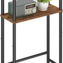 Narrow Console Table, 15.7" Small Entryway Table, 2-Tier Sofa Table with Storage, Skinny Console Tables for Entryway, Hallway, Bedroom, Living Room, Foyer, Rustic Brown