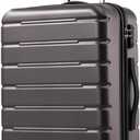 Coolife Luggage Suitcase Carry-On Spinner TSA Lock USB Port Expandable (Only 28) Lightweight Hardside Luggage (Gray, L (28 In))