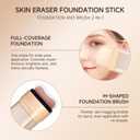 Luminous Dual-ended Concealer Foundation Stick, Korean Foundation Stick, 2-In-1 Contouring Foundation Full Coverage Cream Built-In, Flawless & Long-Lasting Dual-Ended Foundation Stick (#05)