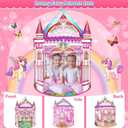 Mnagant Toys for Girls,Large Kids Tent Toddler Girl Toys,Foldable Tent for Kids with Carry Bag Indoor Playhouses,Princess Toy for 3-12 Year Old Girl Castle Playhouse Unicorns Gifts for Girls