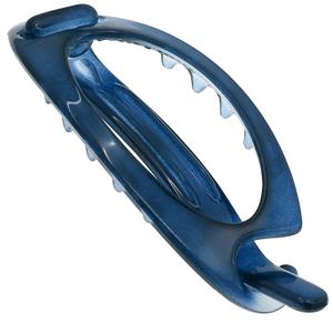 Camila Paris CP3116 French Hair Barrette Clip, Flexible Ponytail Holder No Metal Parts, Strong Hold Grip Hair Clips for Women, No Slip and Durable Styling Girls Hair Accessories, Made in France (Blue 3.5")