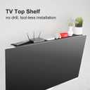 Bracwiser Plus No Drill TV Top Shelf 35.43 inch Wide for Thin Monitor TV Top Mounting Bracket Platform Holds Speaker, AV Receiver, Media Box, Game Console and More (CS106XLMINI)