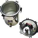 Electric Heated 4.7 Gallon(18L) Autoclave Steam Sterilizer Stainless Steel Shell Pressure Canner