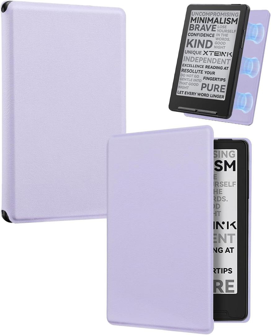 CoBak Magnetic Case for XTEINK X4, Ultra-Lightweight Protective Cover for Xteink X4 E-Reader, Secure Magnetic Attachment(Lilac Purple)