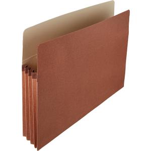 Amazon Basics Expanding File Folder Organizer with Pockets, Letter Size, 3.5-Inch Expansion, Accordion Style, Large Capacity Document Storage, Brown, 25-Pack