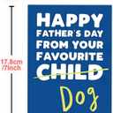 6 x Funny Father's Day Card from Dog Daughter Son Humorous Fathers Day Dog Dad Card, Fun Gift from Kids or Family on Father's Day